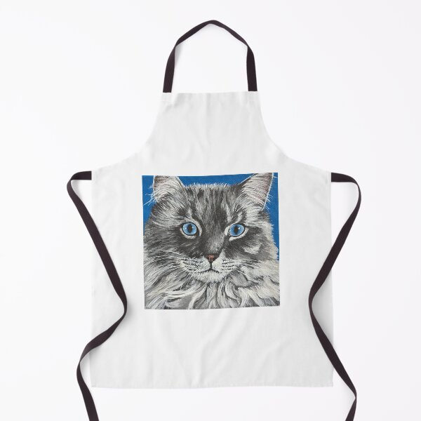 Item preview, Longhaired muted grey kitty designed and sold by Natty D.