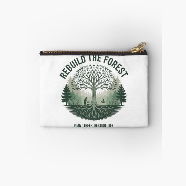 Item preview, Rebuild the Forest Sticker – Minimalist Tree Conservation Design for Nature Lovers & Eco Friendly Gift Buyers designed and sold by GemBob Creations.