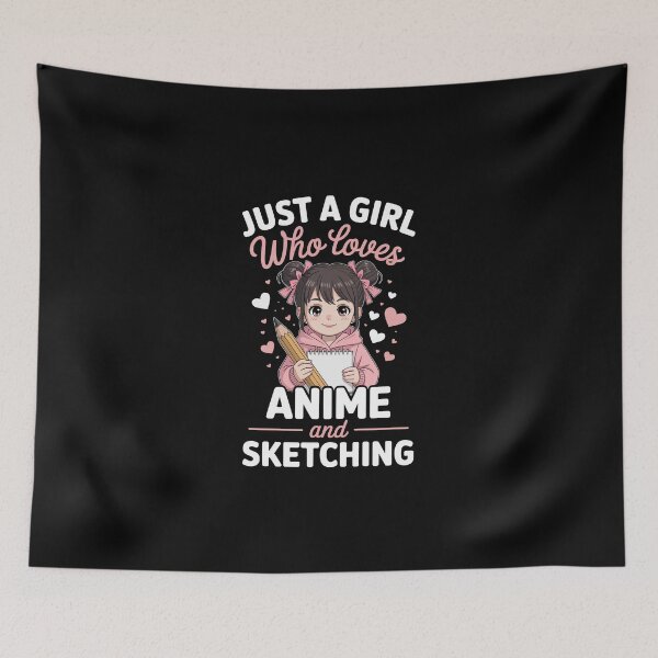 Item preview, just a girl who loves anime and sketching  designed and sold by jkrphoto.