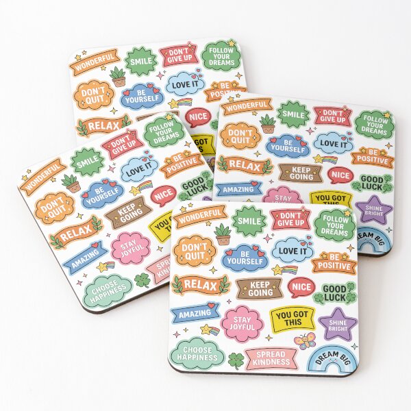 Item preview, Kawaii Positive Affirmations Sticker Sheet - Cute Motivational Quotes designed and sold by VineVibe16Studio.