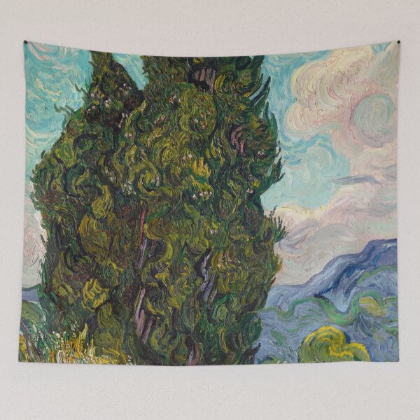 Item preview, Cypresses by Vincent van Gogh: Post Impressionist Landscape Wall Art designed and sold by artofuniverse.