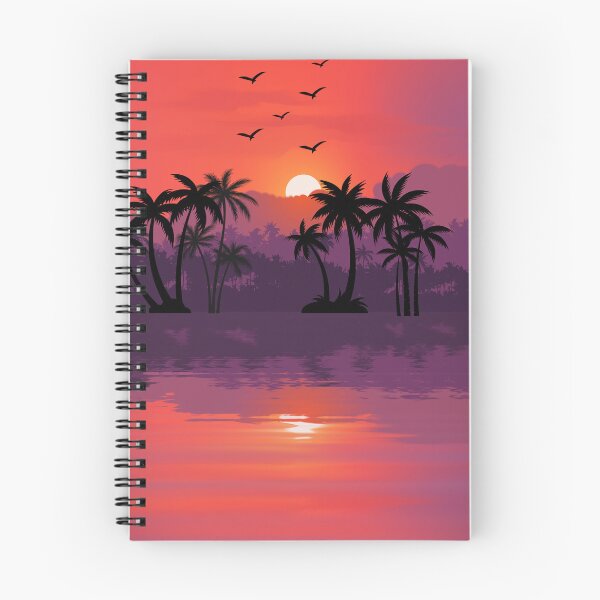 Item preview, Tropical Sunset Palm Trees Landscape Art designed and sold by Cutethings3.