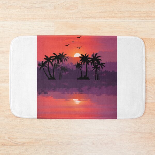 Item preview, Tropical Sunset Palm Trees Landscape Art designed and sold by Cutethings3.