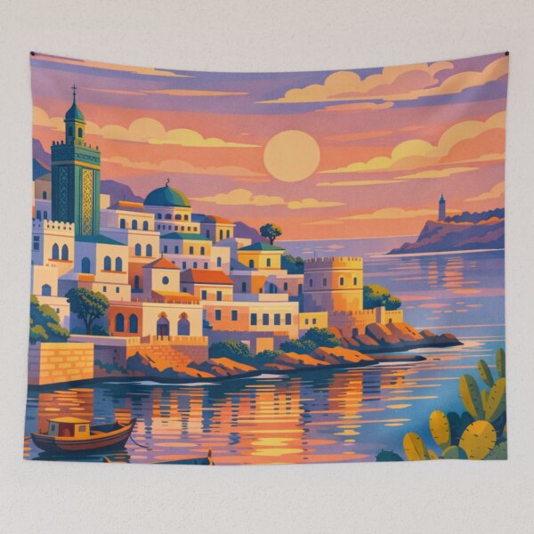 Item preview, Tangier Morocco Vintage Travel Poster  designed and sold by MatthewHeights.