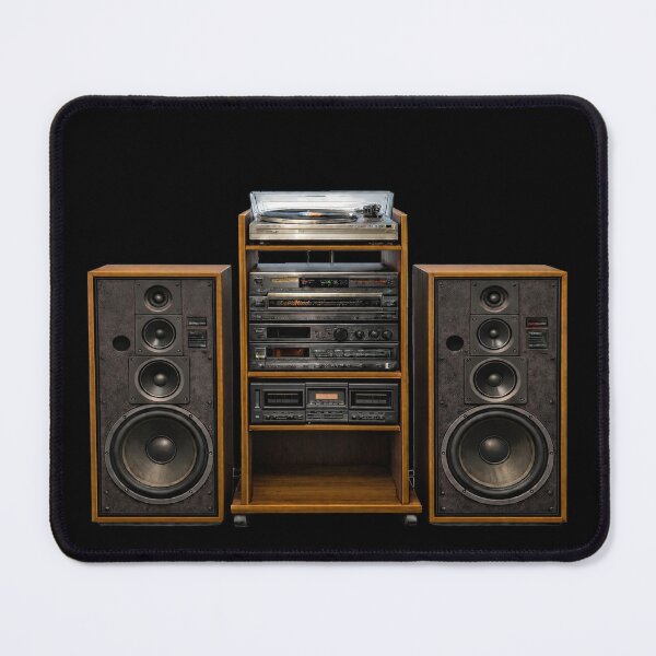 Item preview, Vintage 80s Stereo System – Retro HiFi Rack, Classic Woodgrain Speakers, Analog Audio Setup, Nostalgic Music Lover Gift designed and sold by 486DesignCo.