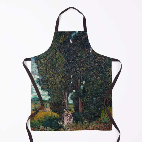 Item preview, Cypresses With Two Figures by Vincent van Gogh: Post‑Impressionist Landscape Poster designed and sold by artofuniverse.