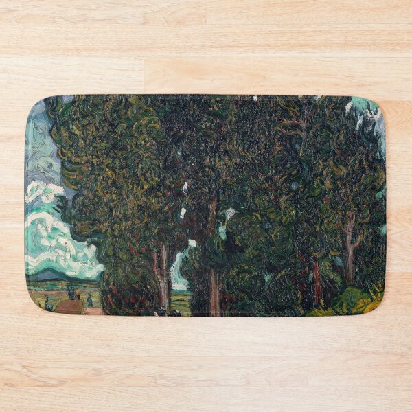 Item preview, Cypresses With Two Figures by Vincent van Gogh: Post‑Impressionist Landscape Poster designed and sold by artofuniverse.