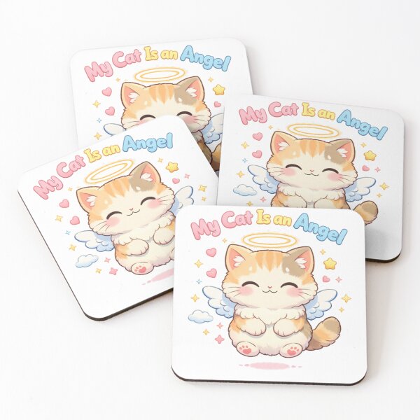 Item preview, My Cat Is an Angel Cute Kawaii Cat Lover Gift designed and sold by MarekoraStudio.