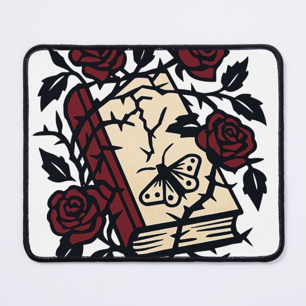 Item preview, Dark Romance Book Gothic Rose Moth Reader designed and sold by Roseyteedesigns.