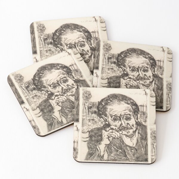 Item preview, Dr Gachet by Vincent van Gogh: Expressive Post Impressionist Portrait Poster designed and sold by artofuniverse.