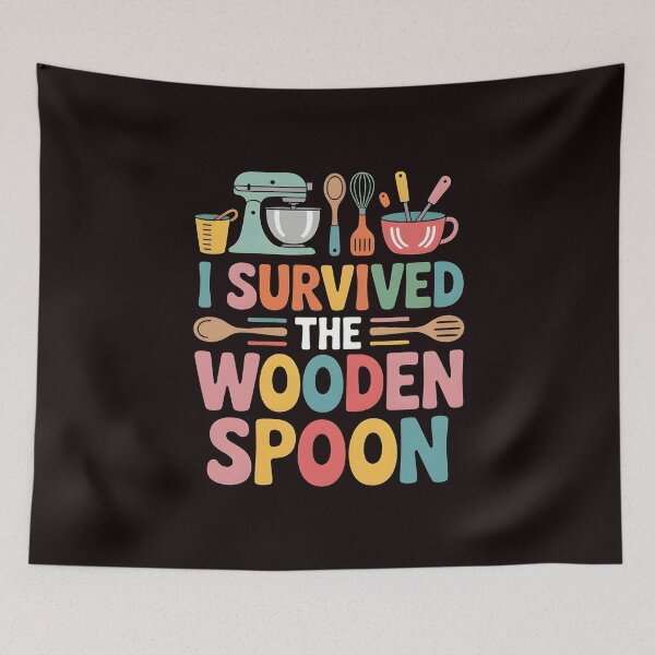 Item preview, I Survived The Wooden Spoon – Wooden Spoon Survivor Funny Italian Kitchen Humor designed and sold by Redgiant87x.