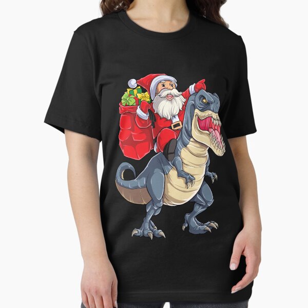 Item preview, Santa Riding Dinosaur T rex T Shirt Christmas Gifts X-mas Kids Boys Girls Man Women designed and sold by LiqueGifts.