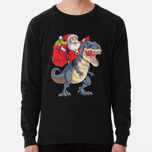 dinosaur santa shirt