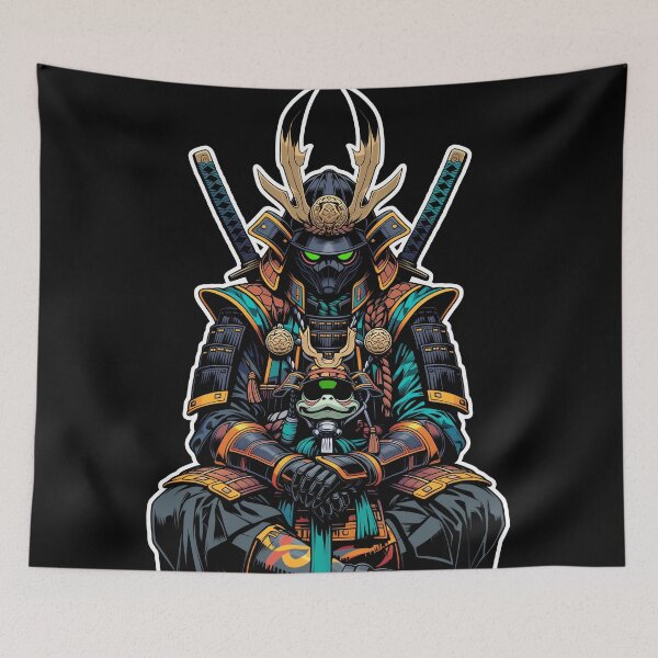 Item preview, Cyber Samurai Warrior Mask Neon Ronin Armor sci-fi anime style for Mens designed and sold by lematworks.