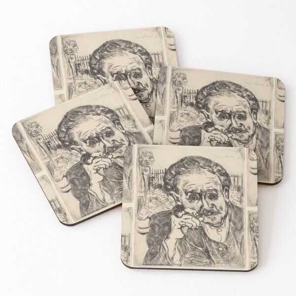 Item preview, Dr Gachet Man With a Pipe by Vincent van Gogh: Expressive Portrait Poster designed and sold by artofuniverse.