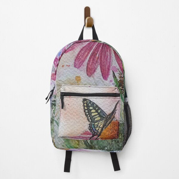 Item preview, Summer Meadow Butterfly and Echinacea Watercolor designed and sold by Dollbox_art | Soft watercolor & calm nature art.