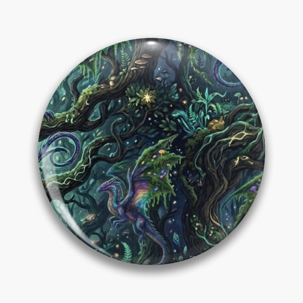 Item preview, Opal Scale Drake - Mossy Wings & Glowing Mushrooms Pattern designed and sold by InnerwayStudio.