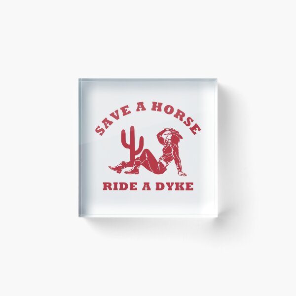 Item preview, Save a Horse Ride A Dyke - Vintage Cowgirl Howdy Lesbians designed and sold by Teeter-Totter.