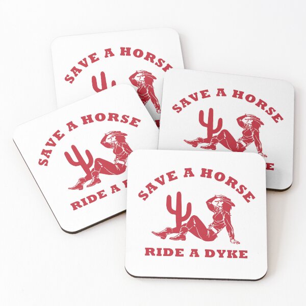 Item preview, Save a Horse Ride A Dyke - Vintage Cowgirl Howdy Lesbians designed and sold by Teeter-Totter.