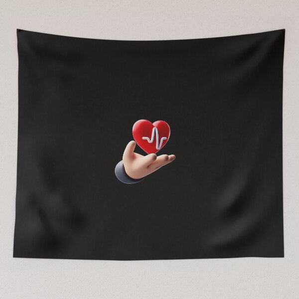 Item preview,  3D Heart Pulse Rate in Hand Icon designed and sold by Creatby7030.