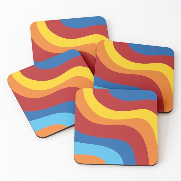 Item preview, Retro Abstract Wavy Shapes – Colorful 70s Groovy Pattern designed and sold by ThinaArte.