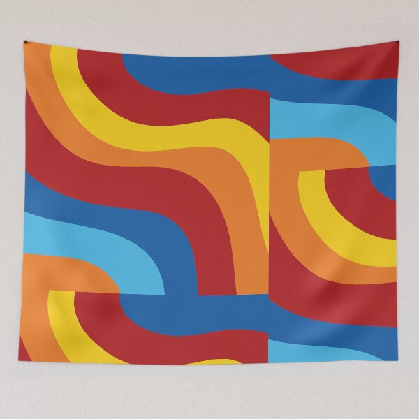 Item preview, Retro Abstract Wavy Shapes – Colorful 70s Groovy Pattern designed and sold by Stardewwlove.