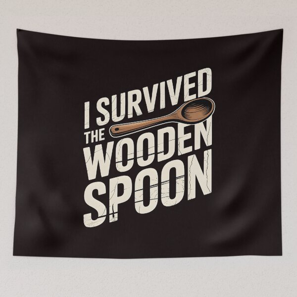 Item preview, I Survived The Wooden Spoon – Italian Kitchen Wooden Spoon Humor designed and sold by Redgiant87x.