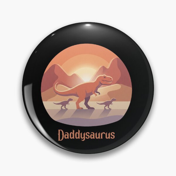 Item preview, Retro Daddysaurus Sunset Dino Family Silhouette designed and sold by MythicCotton.