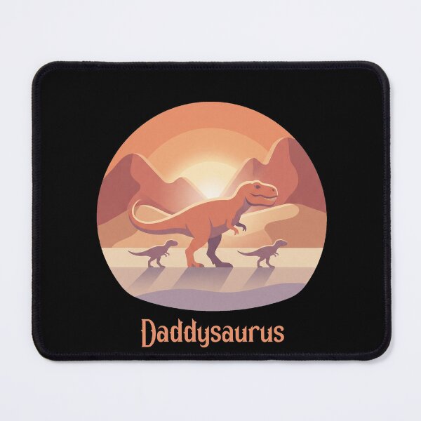 Item preview, Retro Daddysaurus Sunset Dino Family Silhouette designed and sold by MythicCotton.