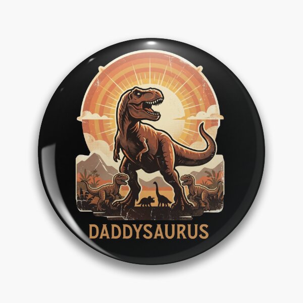 Item preview, Vintage Daddysaurus T Rex Retro Sunset Power designed and sold by MythicCotton.