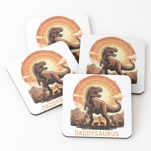 Item preview, Vintage Daddysaurus T Rex Retro Sunset Power designed and sold by MythicCotton.
