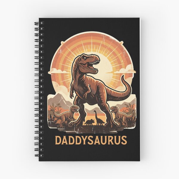 Item preview, Vintage Daddysaurus T Rex Retro Sunset Power designed and sold by MythicCotton.
