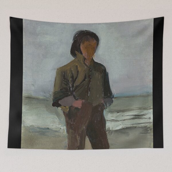 Item preview, Fisherman by Vincent van Gogh: Coastal Figure Study Fine Art Poster designed and sold by artofuniverse.