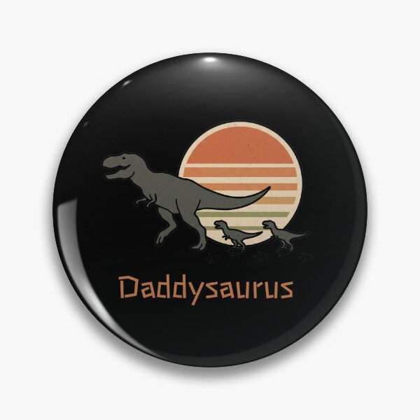 Item preview, Retro Daddysaurus Dino Silhouette Sunset designed and sold by MythicCotton.