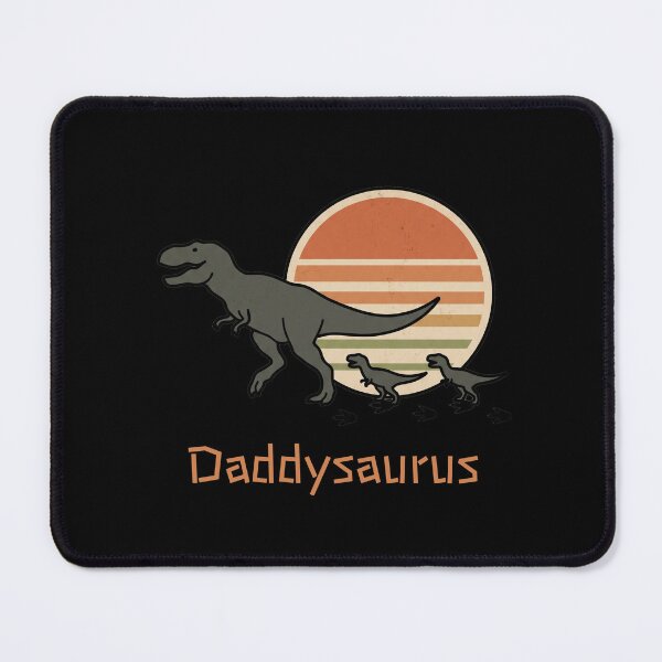 Item preview, Retro Daddysaurus Dino Silhouette Sunset designed and sold by MythicCotton.