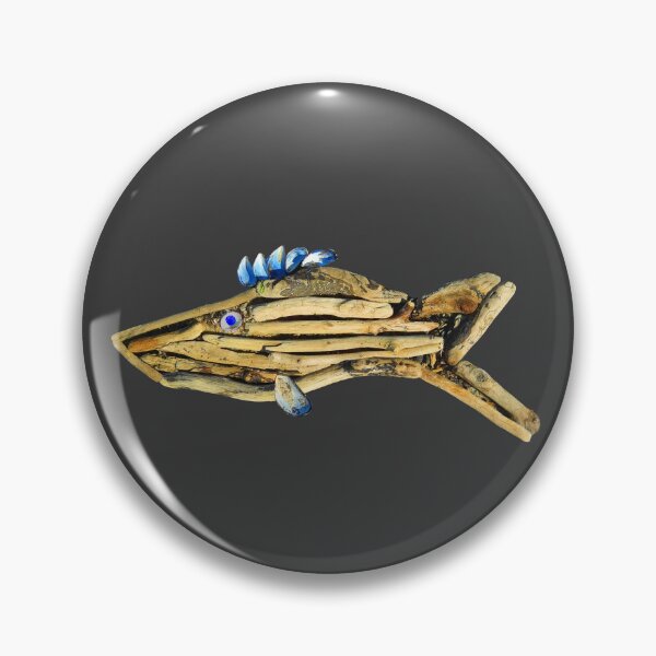 Item preview, Natural Driftwood Fish Sculpture – Real Wood Art designed and sold by busurman.