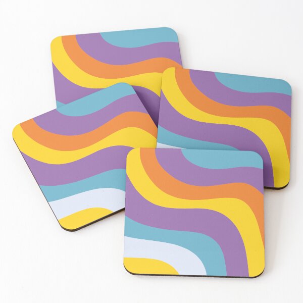 Item preview, Retro Abstract Wavy Shapes – Colorful 70s Groovy Pattern designed and sold by ThinaArte.