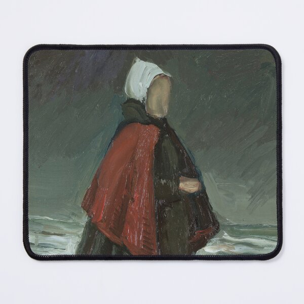 Item preview, Fisherman S Wife by Vincent van Gogh: Coastal Silhouette Fine Art Print designed and sold by artofuniverse.