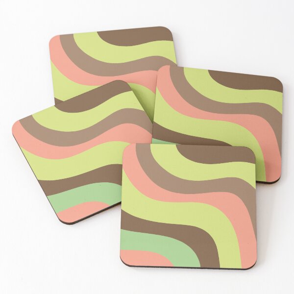 Item preview, Retro Abstract Wavy Shapes – Colorful 70s Groovy Pattern designed and sold by ThinaArte.