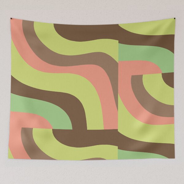 Item preview, Retro Abstract Wavy Shapes – Colorful 70s Groovy Pattern designed and sold by Stardewwlove.