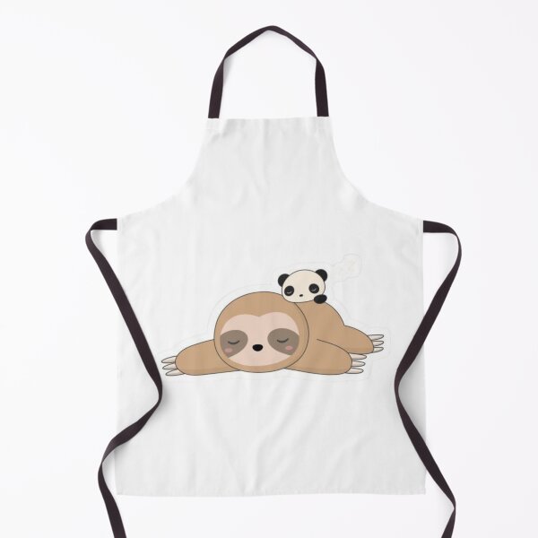 Item preview, Cute Sleeping Sloth Sticker – Kawaii Lazy Animal with Panda designed and sold by ZYNORAworld.