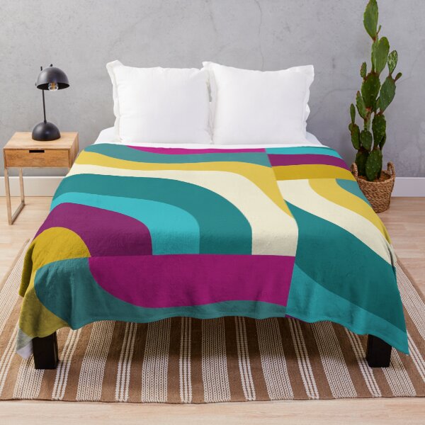 Item preview, Retro Abstract Wavy Shapes – Colorful 70s Groovy Pattern designed and sold by ThinaArte.