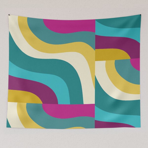 Item preview, Retro Abstract Wavy Shapes – Colorful 70s Groovy Pattern designed and sold by Stardewwlove.