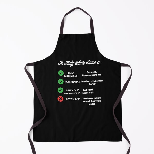 Item preview, In Italy White Sauce Is - Funny Italian Pasta Rules Black Version designed and sold by TheItaliandilemma.