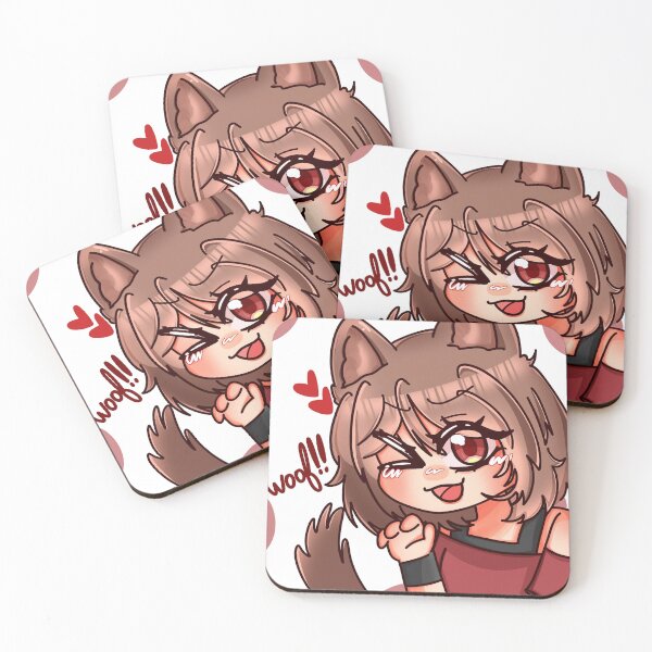 Item preview, Cute Kawaii Wolf Girl Chibi Anime Woof designed and sold by BUniqueBSpecial.