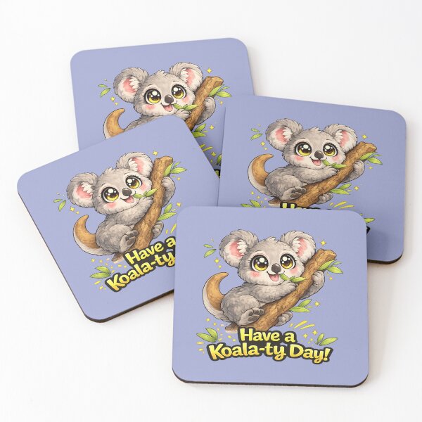 Item preview, Funny Cute Koala Big Eyes Kawaii Cartoon Have a Koala-ty Day designed and sold by Nusha Creations.