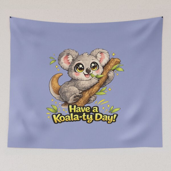 Item preview, Funny Cute Koala Big Eyes Kawaii Cartoon Have a Koala-ty Day designed and sold by StickyDelights.