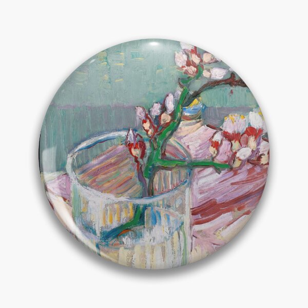 Item preview, Flowering Almond Branch in a Glass With a Book by Vincent van Gogh: Fine Art Poster designed and sold by artofuniverse.