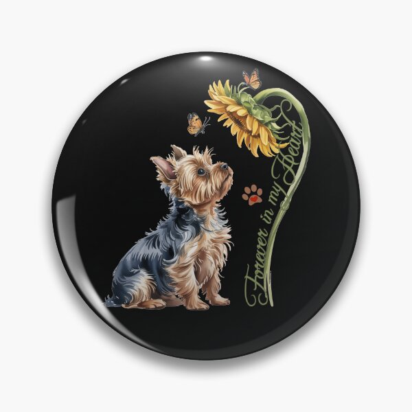 Item preview, Forever In My Heart Yorkie Sunflower Memorial Pet Loss Sympathy Gift designed and sold by tamdevo1.