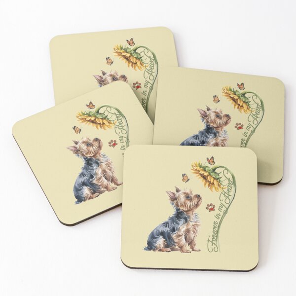 Item preview, Forever In My Heart Yorkie Sunflower Memorial Pet Loss Sympathy Gift designed and sold by tamdevo1.